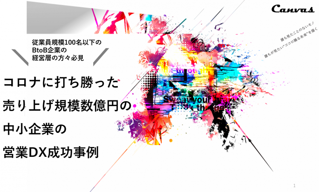 株式会社　キャンバス,営業DX,中小企業DX事例,中小企業DX