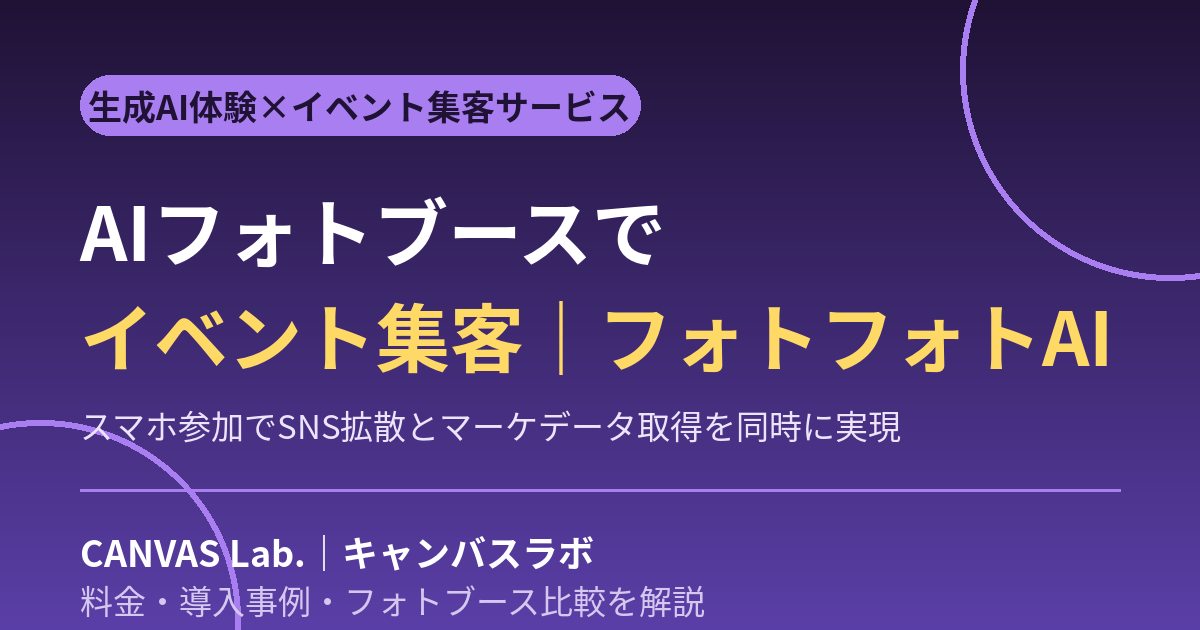 AIフォトブースでイベント集客｜フォトフォトAIの料金・事例・比較