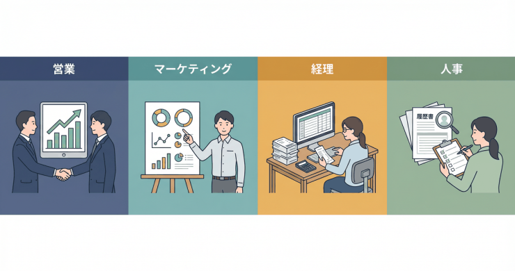 ChatGPT 業務活用法 企業向け完全ガイド｜営業・マーケ・経理・人事の部門別ユースケース