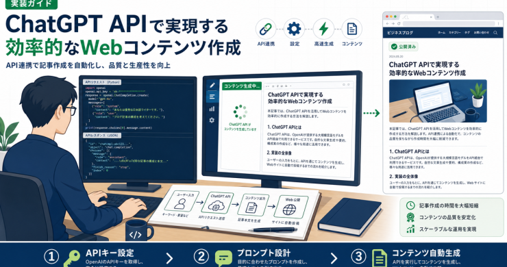 ChatGPT APIでWebコンテンツ制作を効率化する実装ガイド