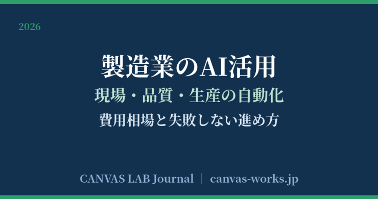 製造業のAI活用｜現場・品質・生産の自動化 費用と進め方【2026】
